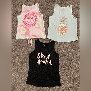 3 Girls Tank Tops Children’s Place and Cat & Jack sz 7/8